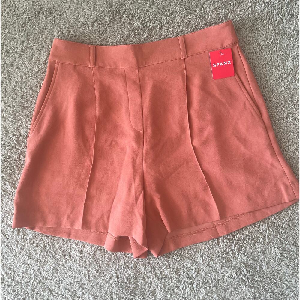 NWT SPANX Carefree Crepe Shorts, Elastic Waist, Sedona, Size Large. 6” inseam - Picture 10 of 14